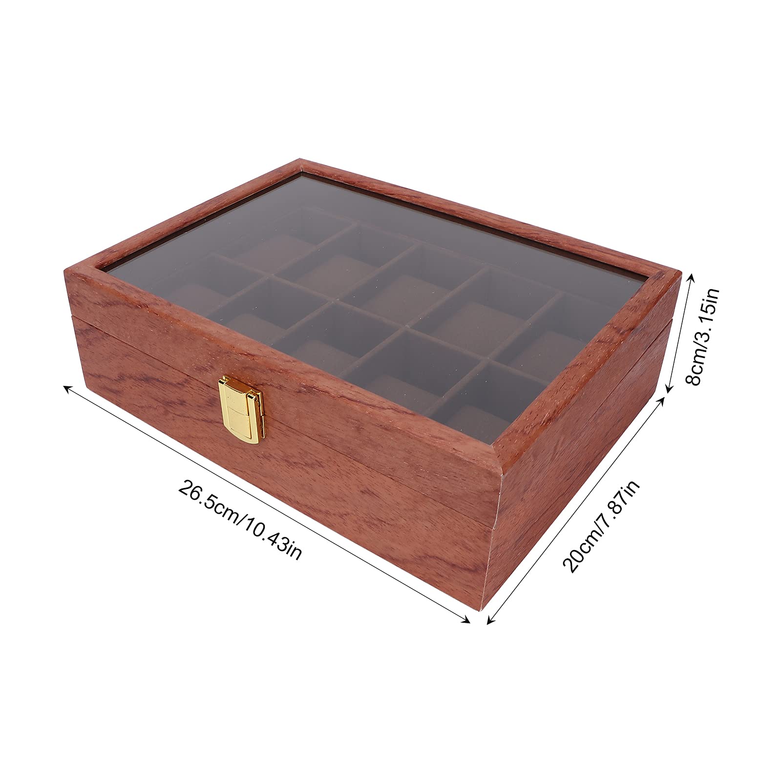 Caja de Almacenamiento de Relojes, Vitrina de joyería de Madera, Caja de visualización de Relojes, Caja de Reloj para Viajes de Negocios, Hotel, hogar, Oficina