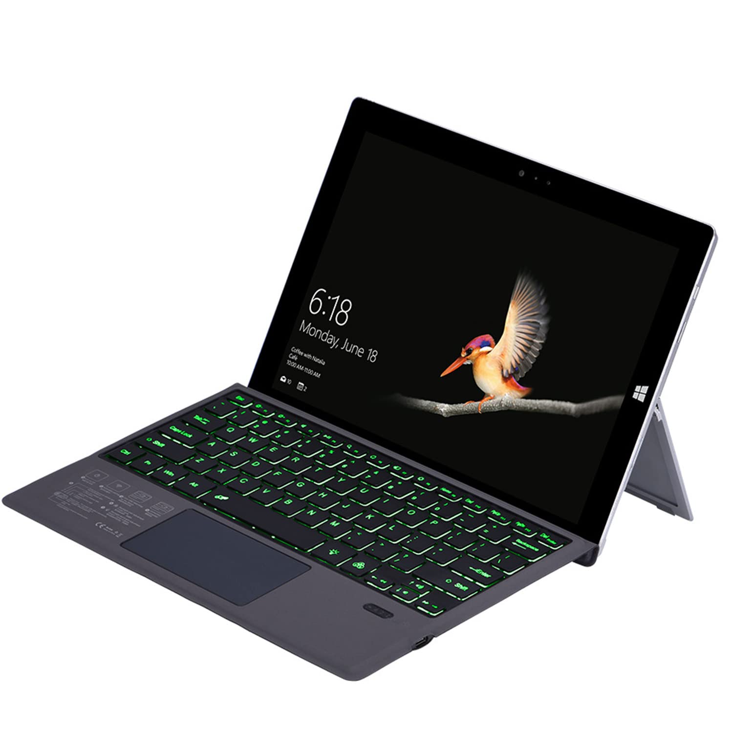 tastiera bluetooth con trackpad per microsoft surface pro 7 plus