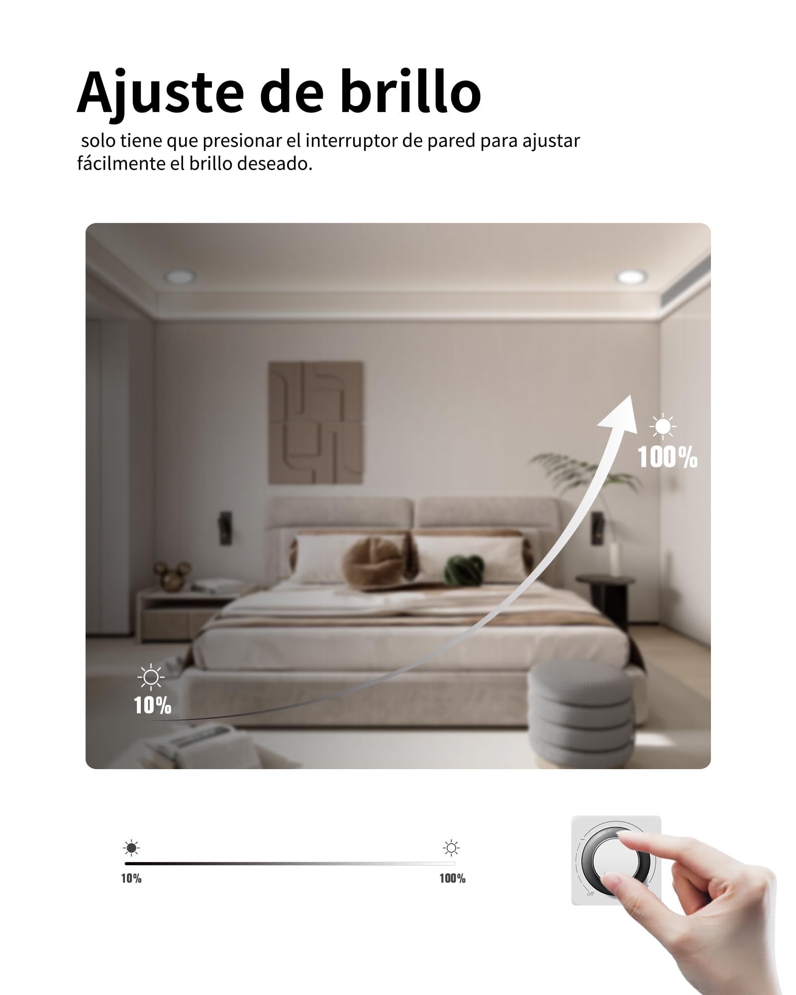 Downlight LED Techo Empotrable Regulable 24W (240W), Redondo Downlight LED 220mm, Placa Extraplana 2200 lúmenes, Corte techo Ø185-210mm, Luz Seleccionable 3000K-4000K-6000K (3CCT),2 unidad