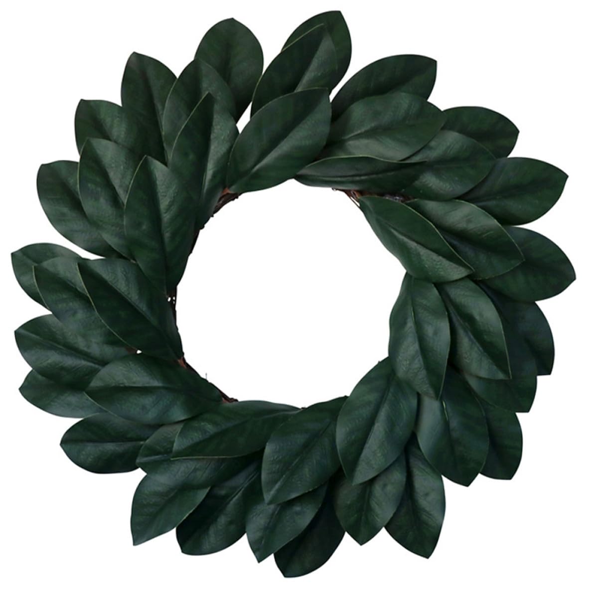 Künstlicher Rattan Kunststoff aus Magnolienblattkranz und Deko