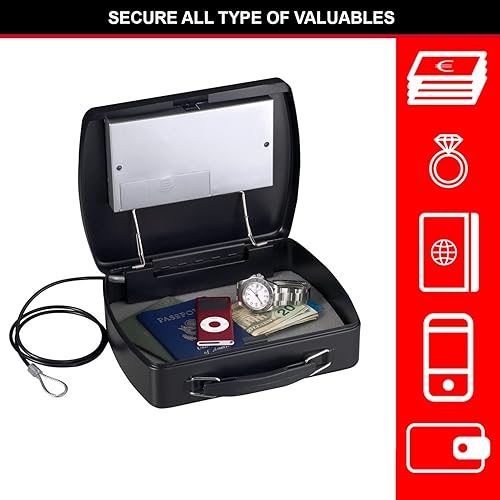 Miniatura 3 de Master Lock caja fuerte digital portable con cable