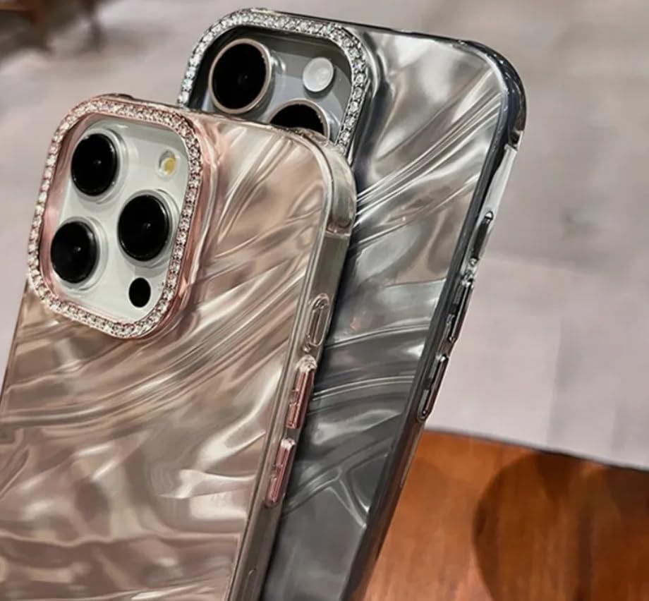 Image of Polycarbonate Compatible with iPhone 13 Camera Lens Protection Bling Glitter Shockproof Protective Back Case Cover (Gold)