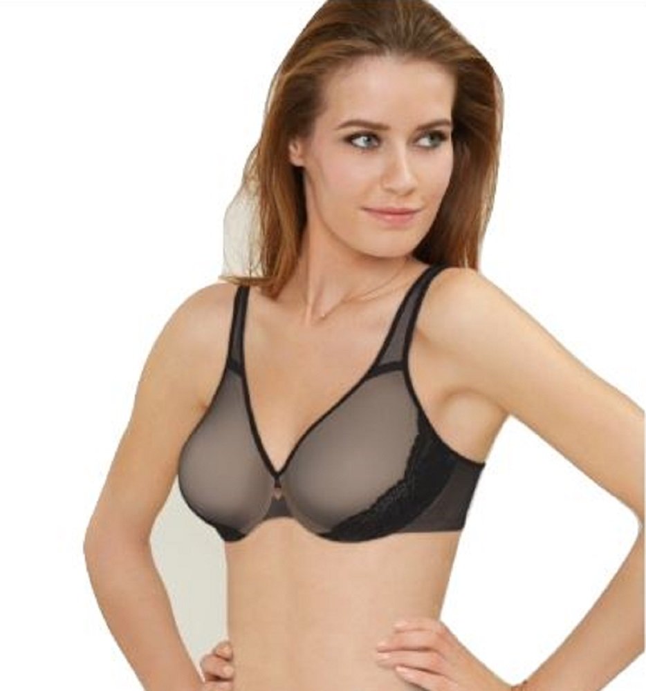 Playtex Reggiseno Riducente Minimizer P04MU Coppe C D E F (5 D, Nero)