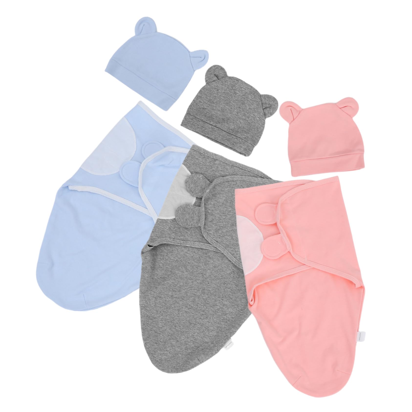 Emmaillotage pour garçon fille avec gigoteuse portable et bonnet de naissance en coton