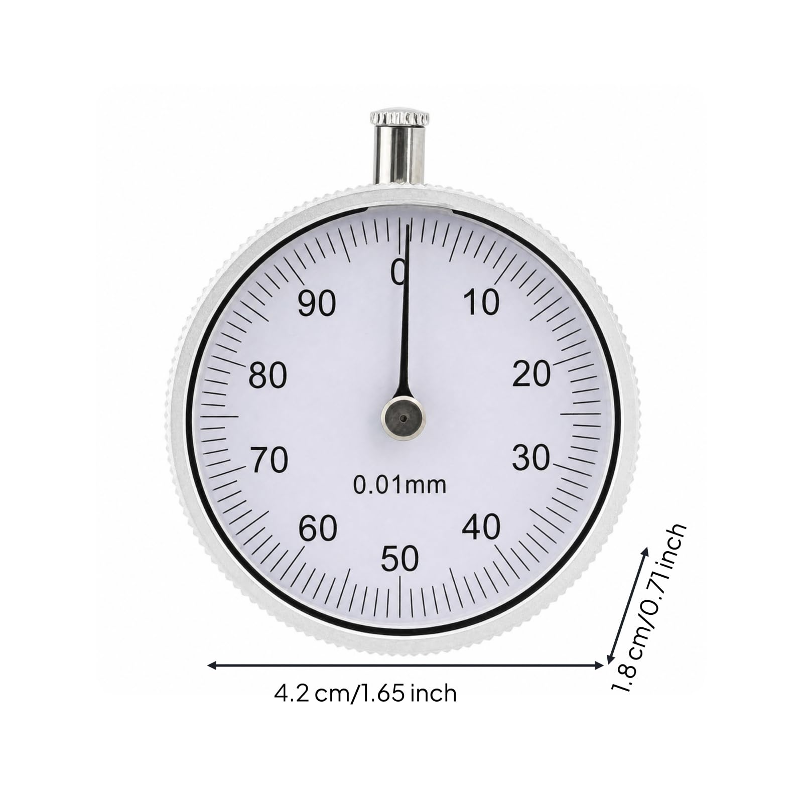 Qianly Cabezal Comparador Reloj para Ajuste Herramientas Compacto Cabezal Indicador Face Mecánico Resistente Al sgaste para Maquinistas