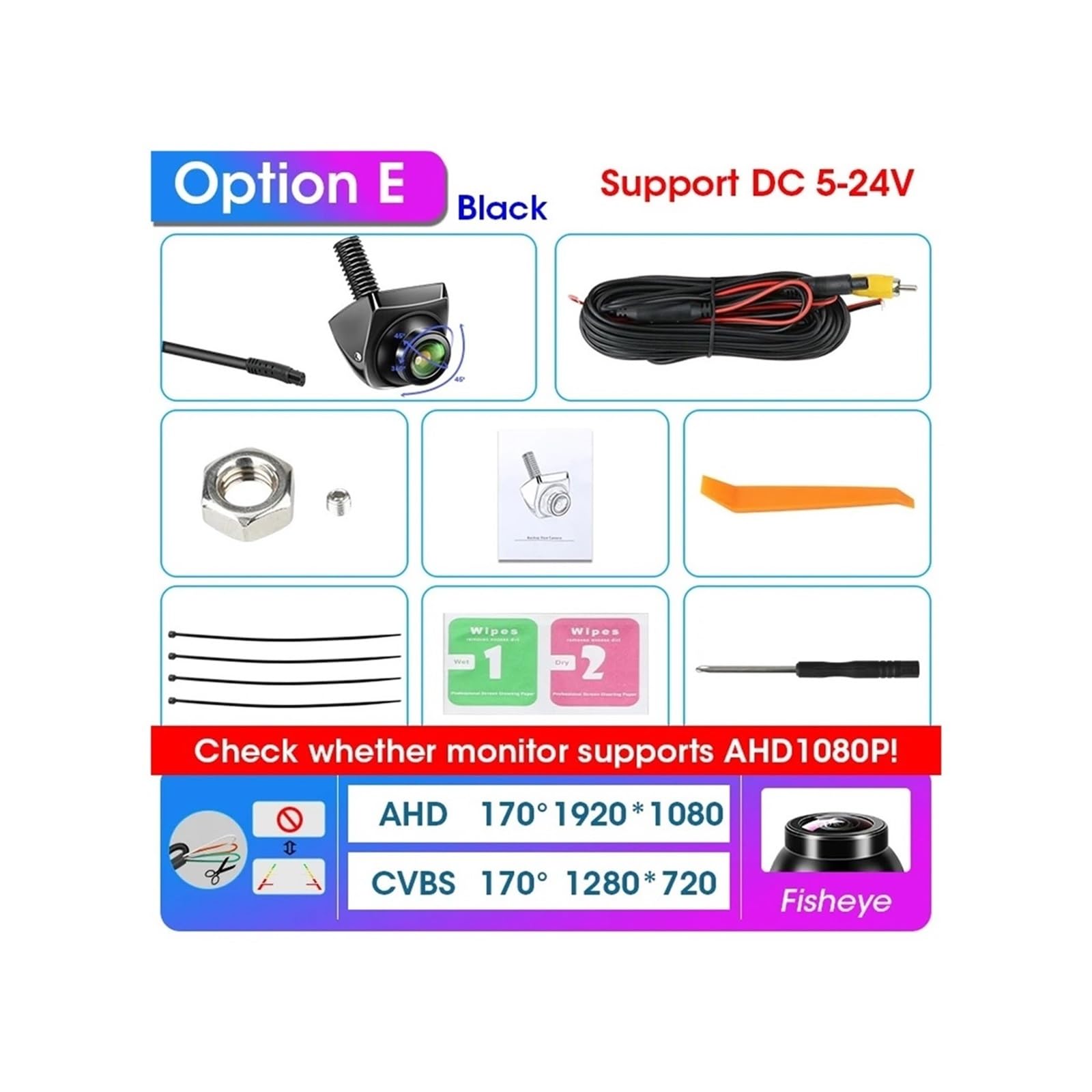pour Universel Inversé 12 V IP68 Caméra Recul Voiture