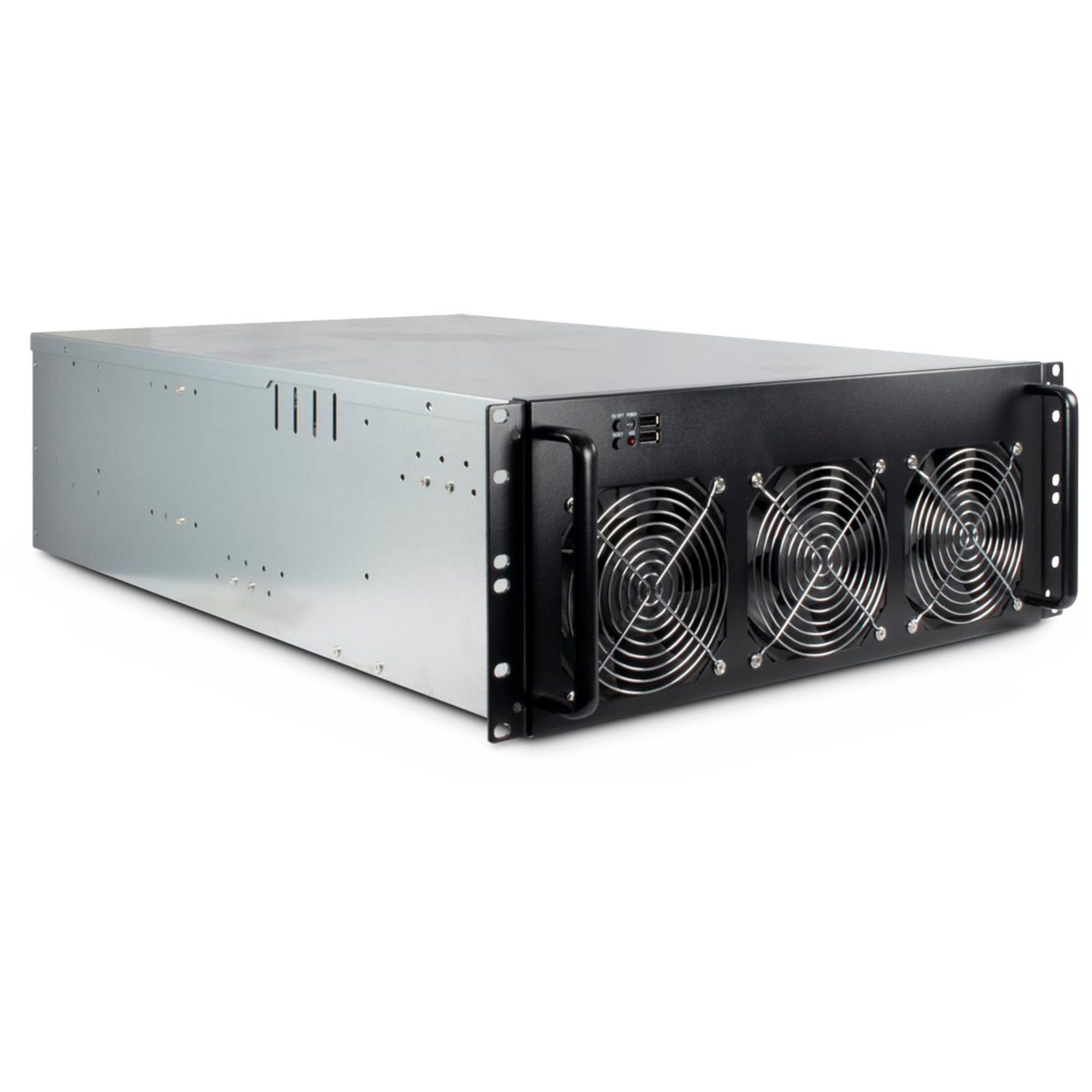 InteR-Tech 88887236 Computer Case Supporto Nero, Grigio (inteR-Tech 4w2 Mining Rack - RacK-Mont)