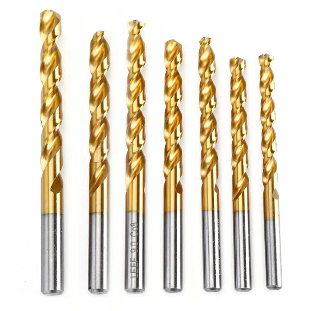 M42 8% High Cobalt HSS-CO Torcini in titanio Twist Set Set di punte industriale per foratura in acciaio inox 304-19pcs.