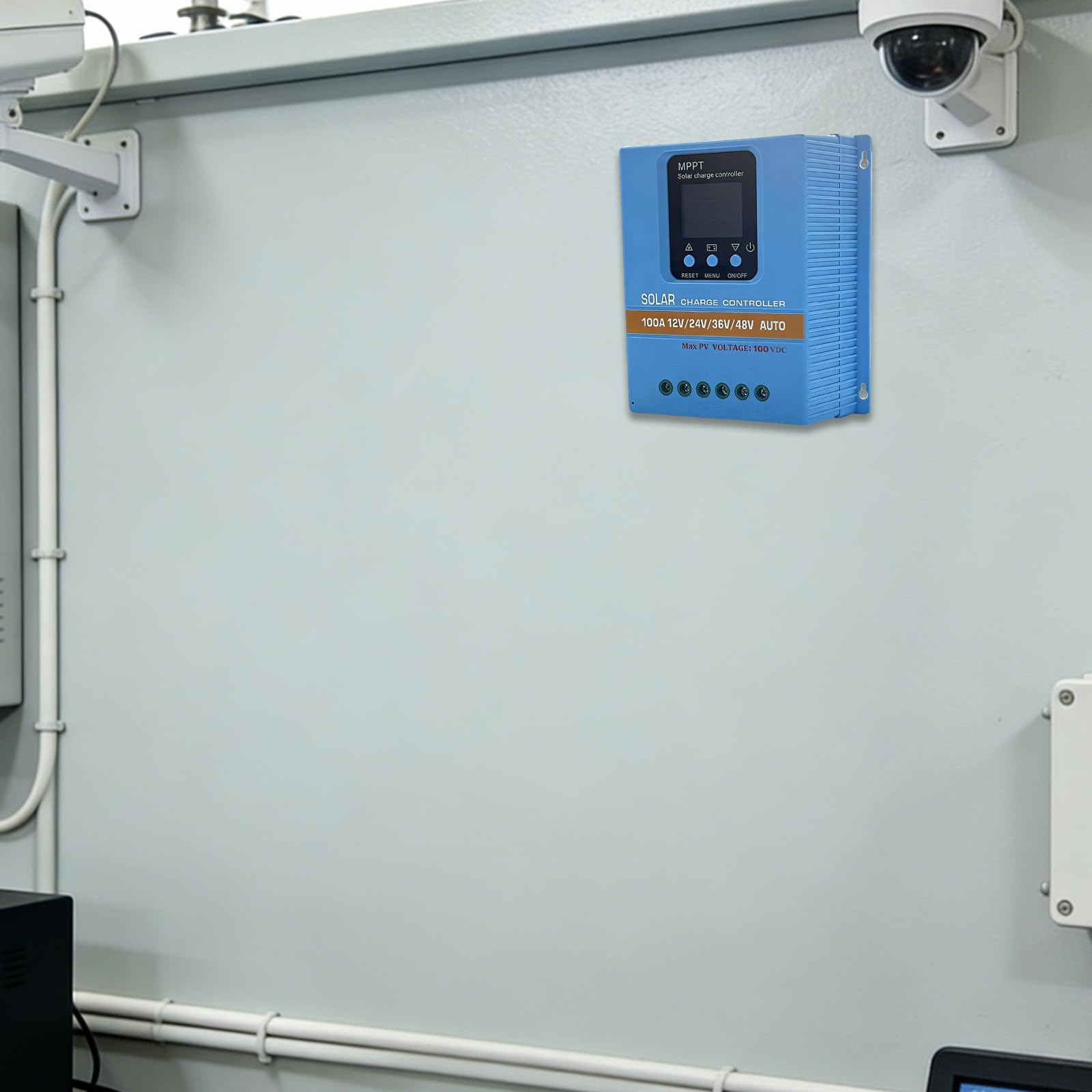MPPT SA48100A Régulateur de charge solaire 100 A 12 V/24 V/36 V/48 V | Régulateur de charge intelligent 100 V CC avec écran LCD pour camping-car, yacht et installations PV