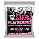 Ernie Ball Super Slinky Flatwound E-Bass-Saiten, Stärke 45-100