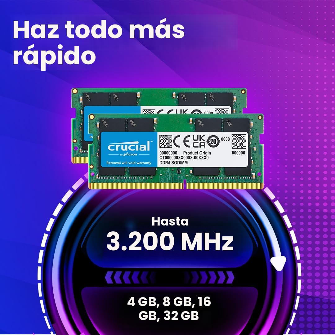 Amazon.com: Crucial Kit de memoria RAM DDR4 de 64GB (2x32GB