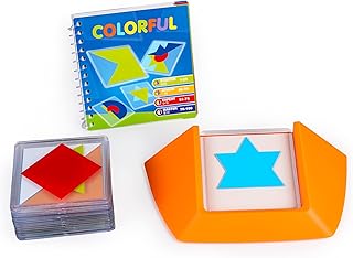 LITTLEAGE LittleAge Brain Teaser Logic Puzzle for Kids, Teens, Adults - STEM Educational Game - Tangram Shapes