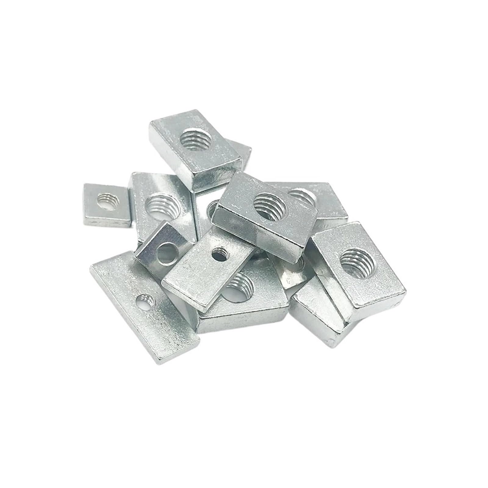 10/ 50pcs Square Nut M3 M4 M5 M6 M8 Rectangular Nuts Thin Slider Block Nuts Zinc-Plated Carbon Steel Aluminum Profile Accessory(50pcs,M4x12x10x3)