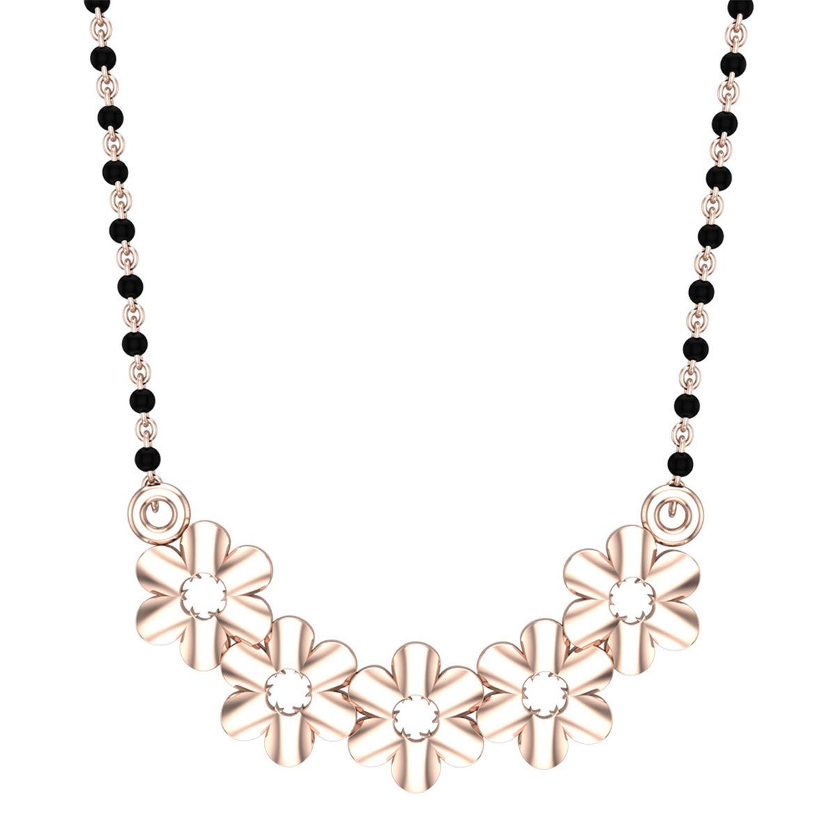 22K/18K/14K Rose Gold Mangalsutra Pendant for Wome BIS Hallmarked Gift for Wife
