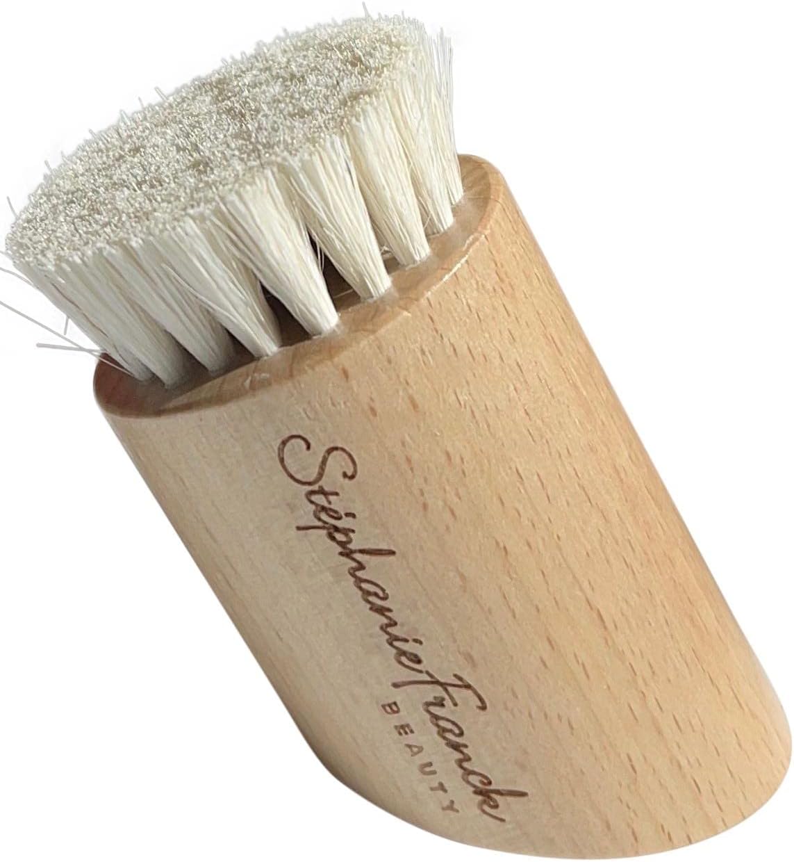 Dry Brushing Face Brush – Gezichtsmassageborstel van natuurlijk (zacht) geitenhaar en beukenhout voor een stralende teint