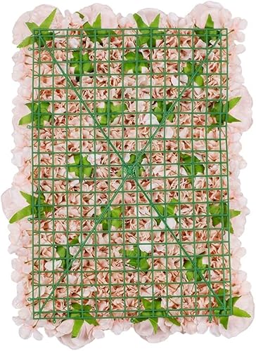 Miniatura 2 de Panel de fondo de pared de rosas de seda y hortensias, 16 x 24 pulgadas, rosa claro, 1 unidad