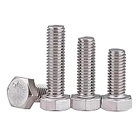 Vista 9 de Perno hexagonal M3-0.020 x 0.315 in, tornillos de cabeza hexagonal A2-70 (304) acero inoxidable, DIN933, pernos de grifo hexagonales totalmente