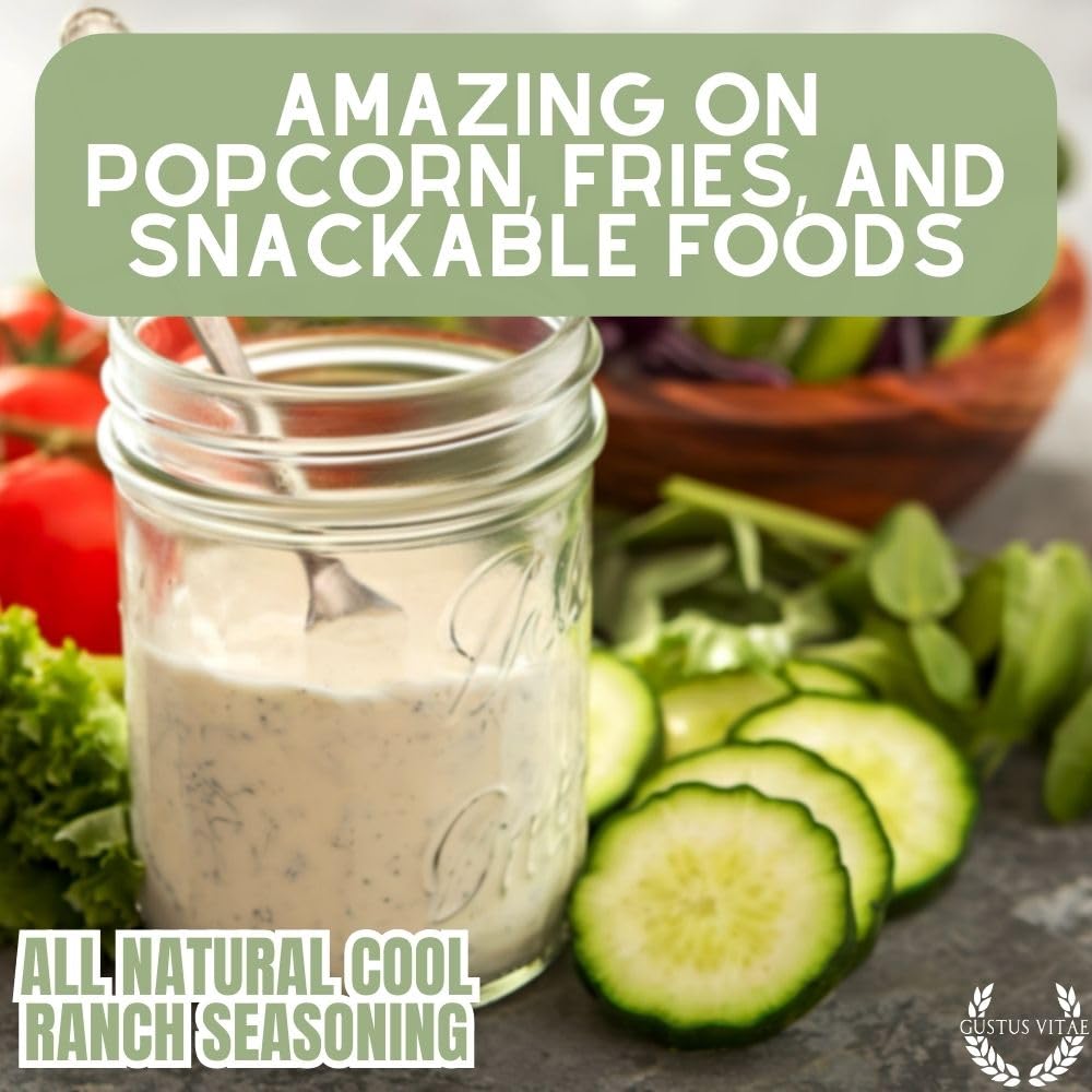 All Natural Cool Ranch Seasoning | Authentic Artisanal Spice Mix | Gourmet Seasoning | All Natural, Non GMO | Hand Crafted in Small Batches | GLP-1 Friendly | Made in USA | Magnetic Tin | Gustus Vitae | #84 - Image 2