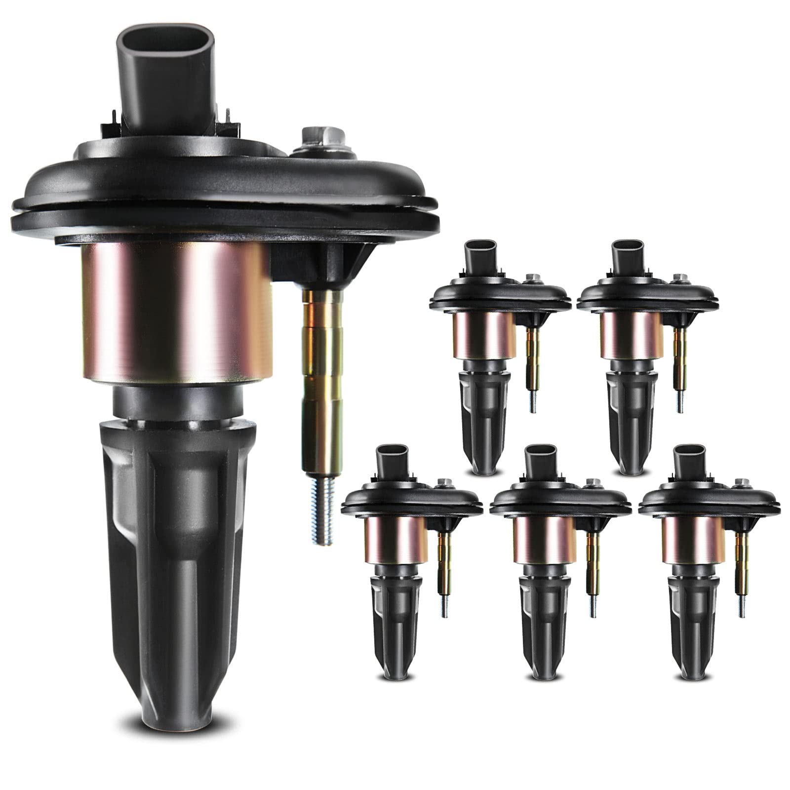 A-Premium Ignition Coils Pack Replacement for Chevrolet Trailblazer GMC Envoy 2002-2005 Buick Rainier Isuzu Ascender Oldsmobile Bravada 9-7x L6 4.2L Engine 6-PC Set