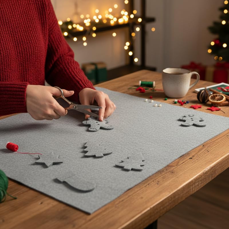 Acrylic Felt Fabric by the Metre - 60" (150cm) Extra Wide, 1mm Thick - Continuous Length Soft Crafting for Sewing, Applique, Decorations & Upholstery - Discount Fabrics LTD(Grey,0.5) โ image 1