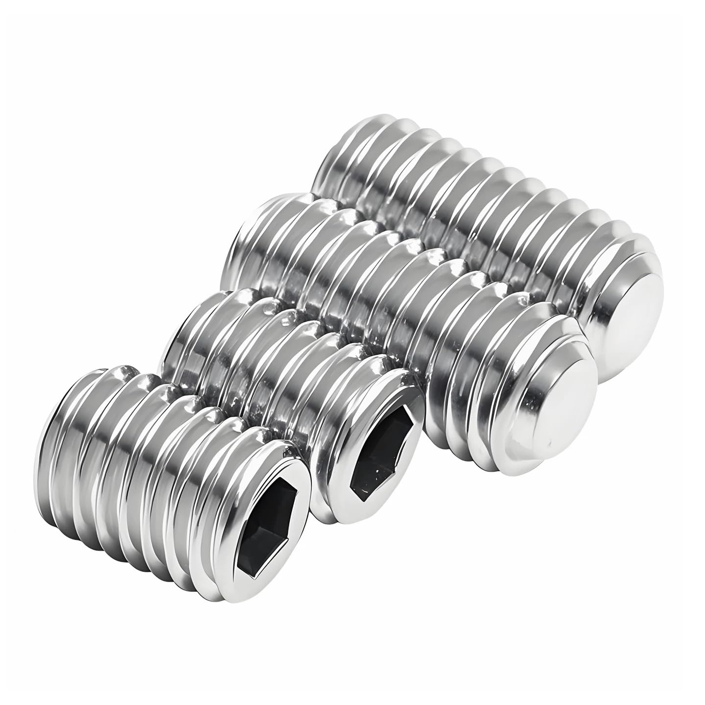 Titan GR2 Sechskant-Satz Schraube Cup Point Grub Schrauben M1,6 M2 M2,5 M3 M4 M5 M6 (50,M3 x 4mm)