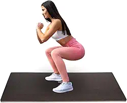 Colchonete EVA 100X50cm Altura Grossa 20MM Bicolor Preto c/Cinza para Academia Atividades Físicas Exercícios Yoga Pilates Alta Densidade