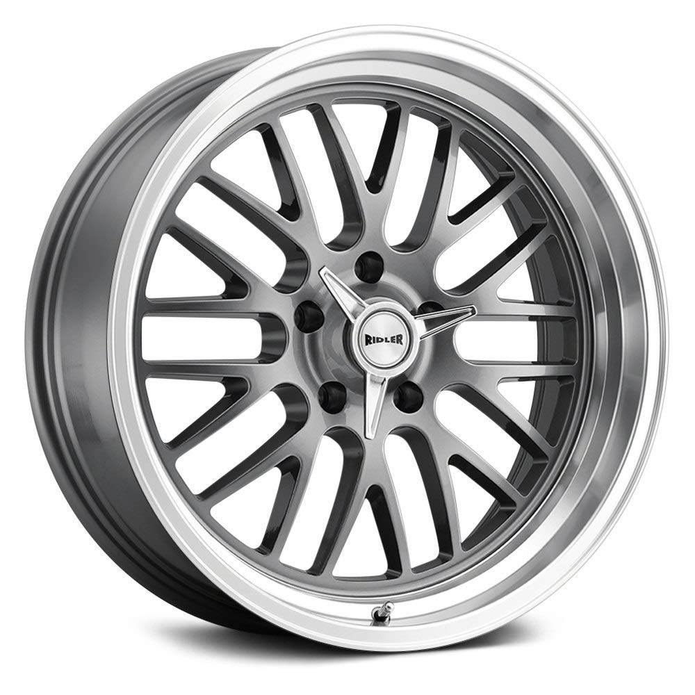 Photo 1 of Ridler Custom Wheels 607 Grey W/MACHINED Lip Wheel with Alloy Steel (20 x 10. inches /5 x 83 mm, 0 mm Offset)