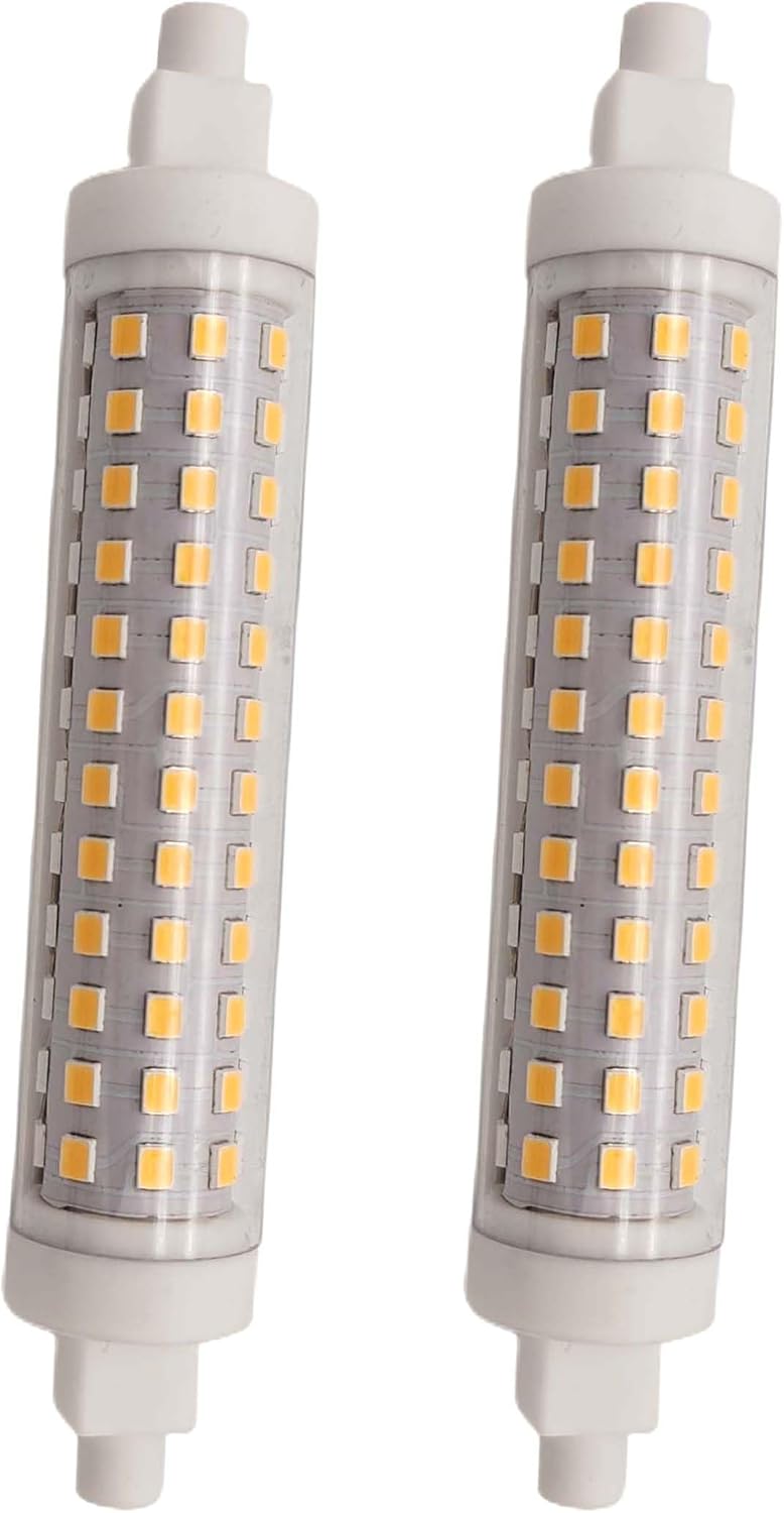 QLEE LED R7S Bulbs 12 Watt Halogen Bulbs R7S T3 118mm 150W 120V J Type 4.65 inch Double Ended Light Bulb Daylight for Landscape Lights Work Security Outdoor Wall Flood Light Bulbs 2 Pack,5000k