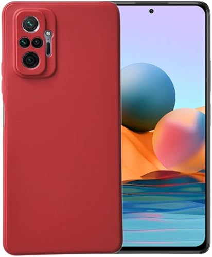 Miniatura 5 de Compatible con Xiaomi Redmi Note 10 Pro Soft Liquid Silicone Gel Rubber Cell Phone Mobile Basic Funda trasera (rubor)