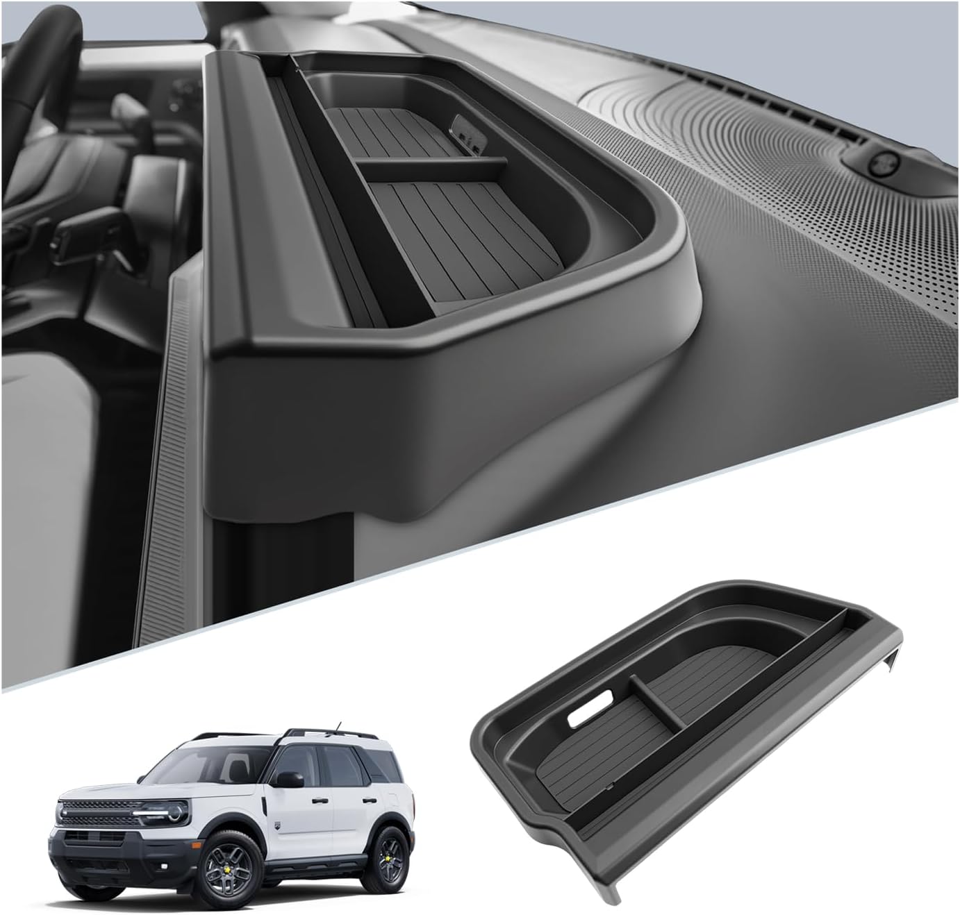 SKTU Upgrade for 2025 Ford Bronco Sport Dashboard Organizer for 2025+ Ford Bronco Sport Behind Screen Organizer 2025 Bronco Sport Dashboard Tray Ford Bronco Sport 2025 Accessories Bronco Sport Tray