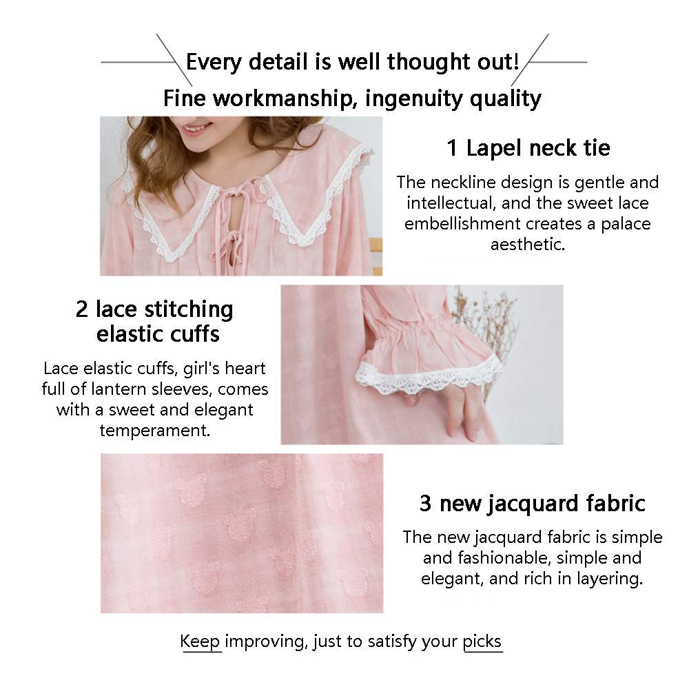 Pijamas de mujer Lencería Ropa de dormir Pijamas de mujer Pijamas de algodón de verano Pijamas largos y ligeros Ropa informal, Conjunto de pijamas de mujer ligeros 100% algodón, Verano Suave y cómod