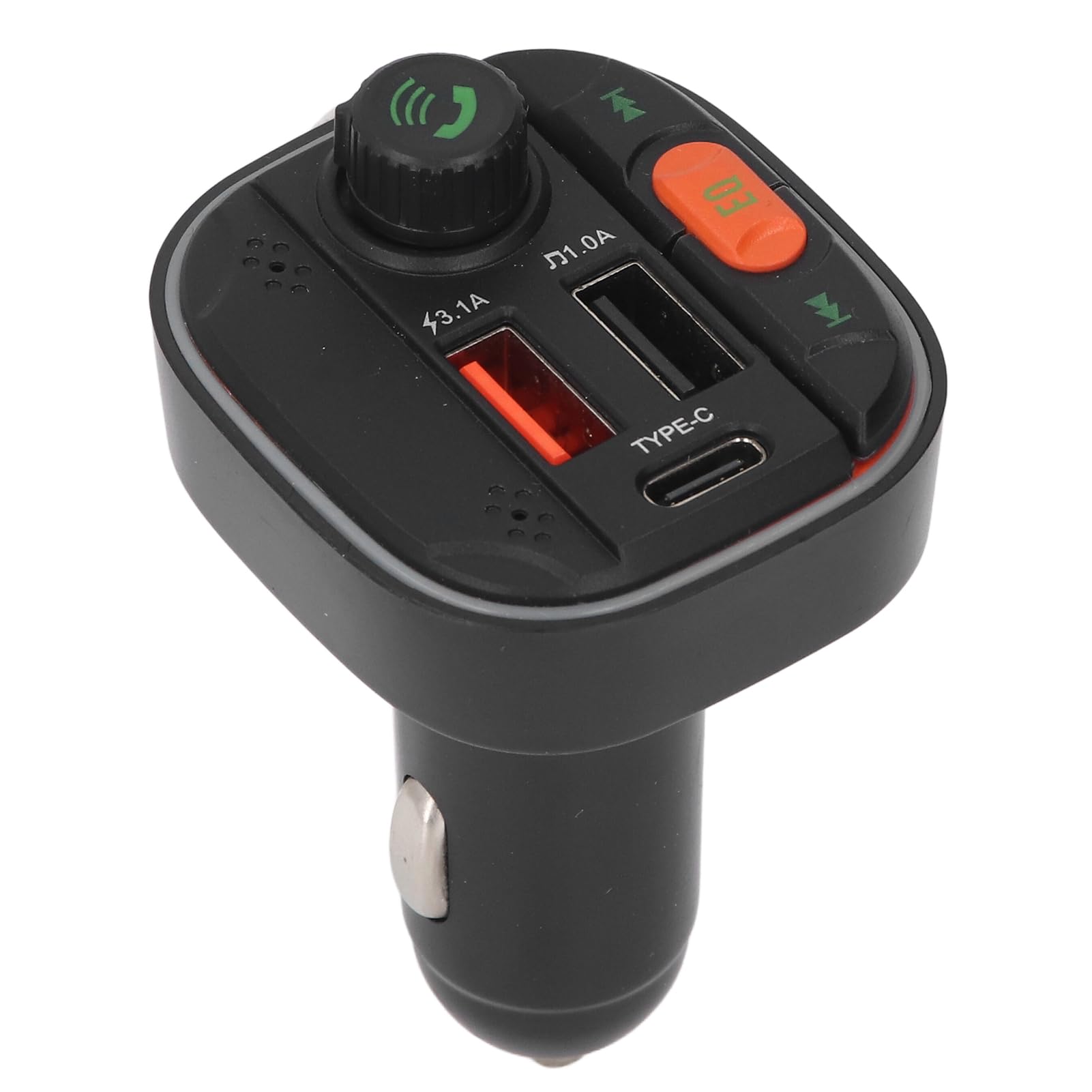 Bluetooth FM Transmitter Car Adapter, Car Charger MP3 Player, Built in Lighter Adapter, Type C Interface, Fast Charging, for Efficient Driving