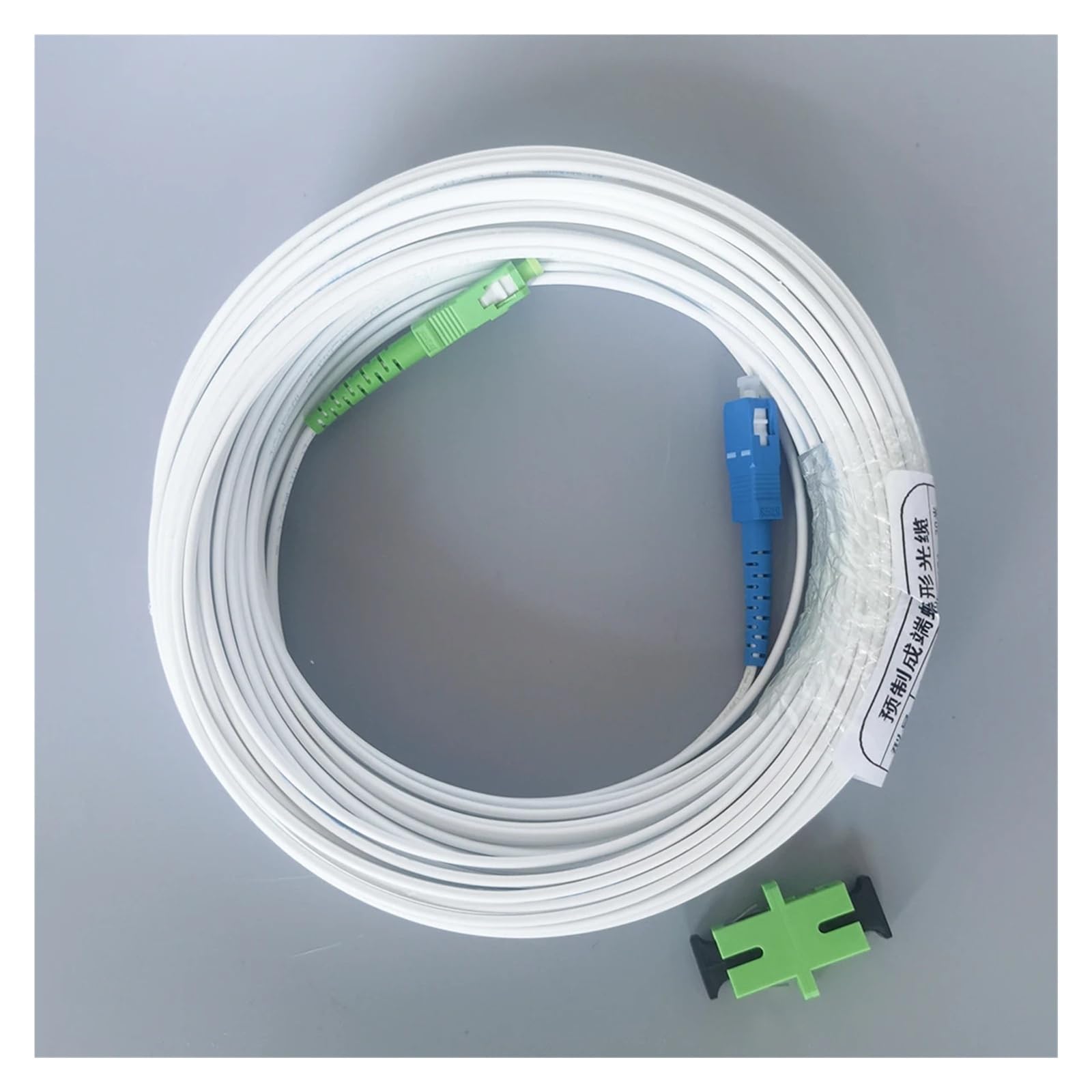 ZADIKO Câble d'extension fibre optique SC/APC-SC/UPC - 10-40 mètres, monoconducteur monomode simplex FTTH intérieur(15M)