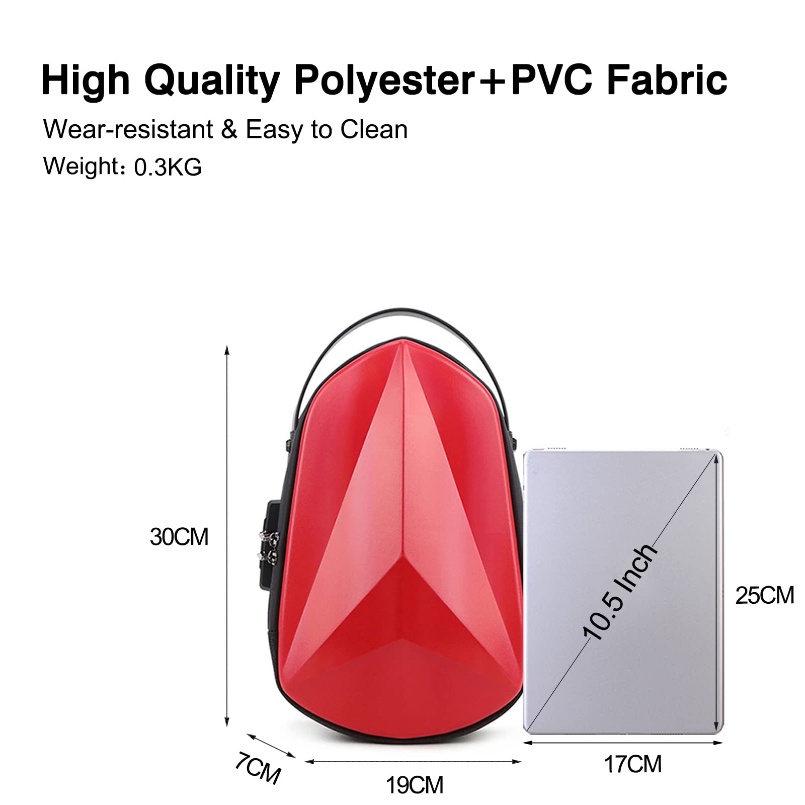 FANDARE Anti-Robo Bolsos Cruzados Bolsa de Pecho Bandoleras Cruzada con USB Sling Bag Impermeable para Hombre Mujer Colegio Viaje Ciclismo Hiking Camping Aptitud Daypacks Rojo