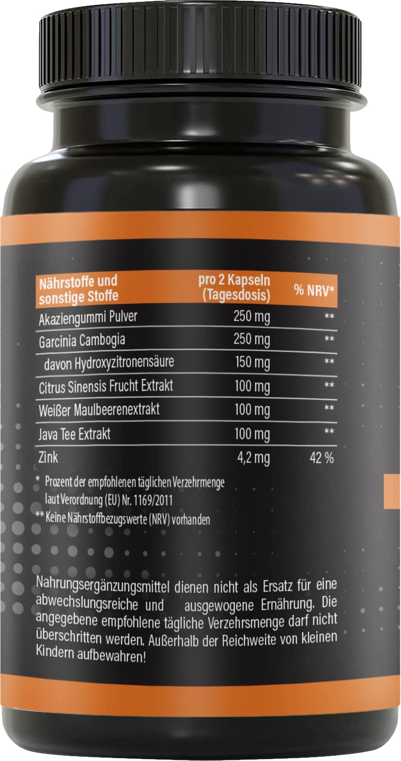 BRNR QUICK BRNR Schnelle Formel 6in1 mit Garcinia Cambogia, Stoffwechsel-Rezeptur mit Zink, 120 Kapseln