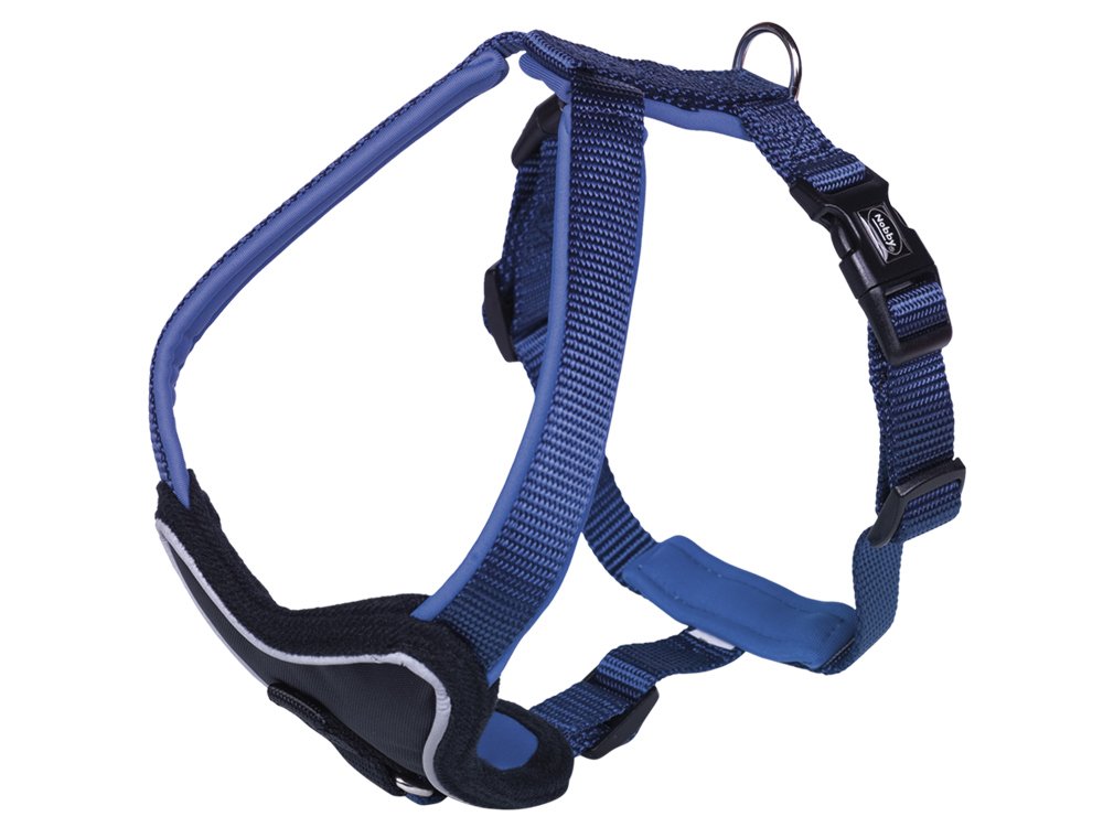 Nobby Komfort Geschirr Classic Preno, blau/blau L: 60-75 cm, B: 30 mm, 1 Stück