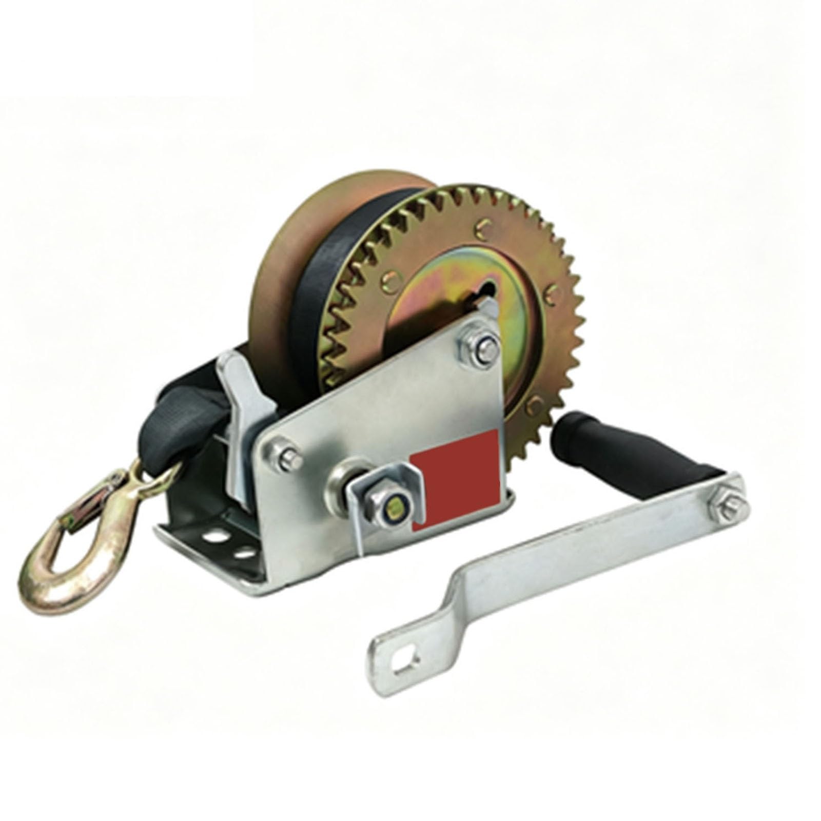 Duo-Sperre Bootsanhänger, Robust Stark Handwinde mit Haken | Präzisionsgetriebe, Verstärkte Basis, mit Bremsen, for Flexibler Einbau, Boote, Anhänger, Werkstätten(Black,1000LB/454KG)
