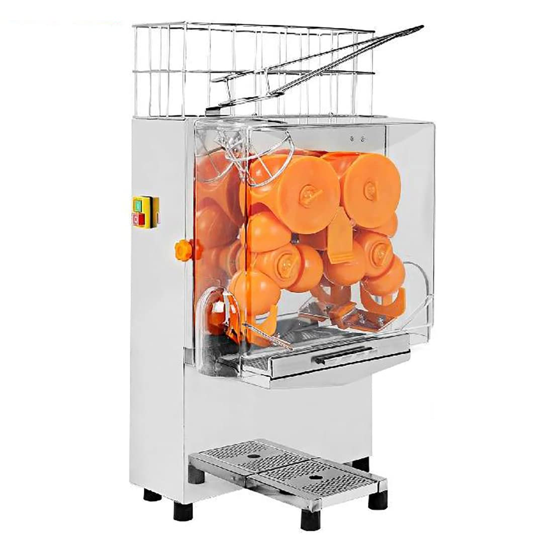 Máquina exprimidora de Naranjas Comercial, alimentación automática de 120W, 20-30 Naranjas por Minuto, exprimidor eléctrico de Jugo de cítricos