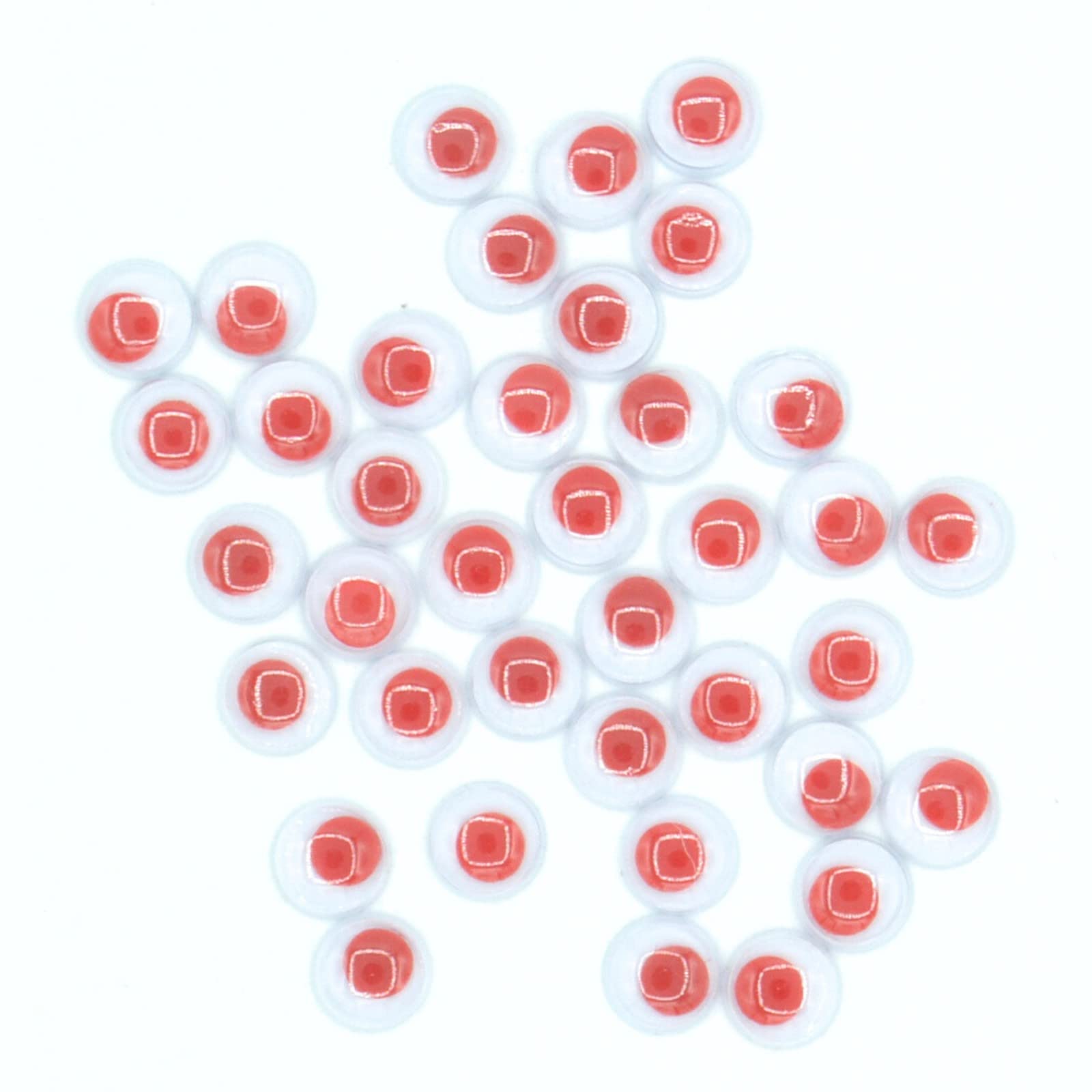 celloexpress Googly Eyes | 100 Pairs - Red 7mm - Wobbly Stick On Not Self-Adhesive - Art & Craft Supplies