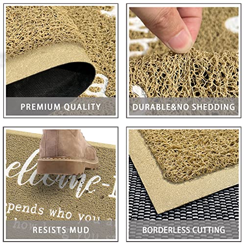 Welcome Mats Front Door Mat Outdoor Entryway With Anti Slip Rubber Back Funny Indoor Welcome-Ish Depends Who You Are And How Long You Stay Waterproof Floor Entrance Decor For Home Farmhouse #TOP3