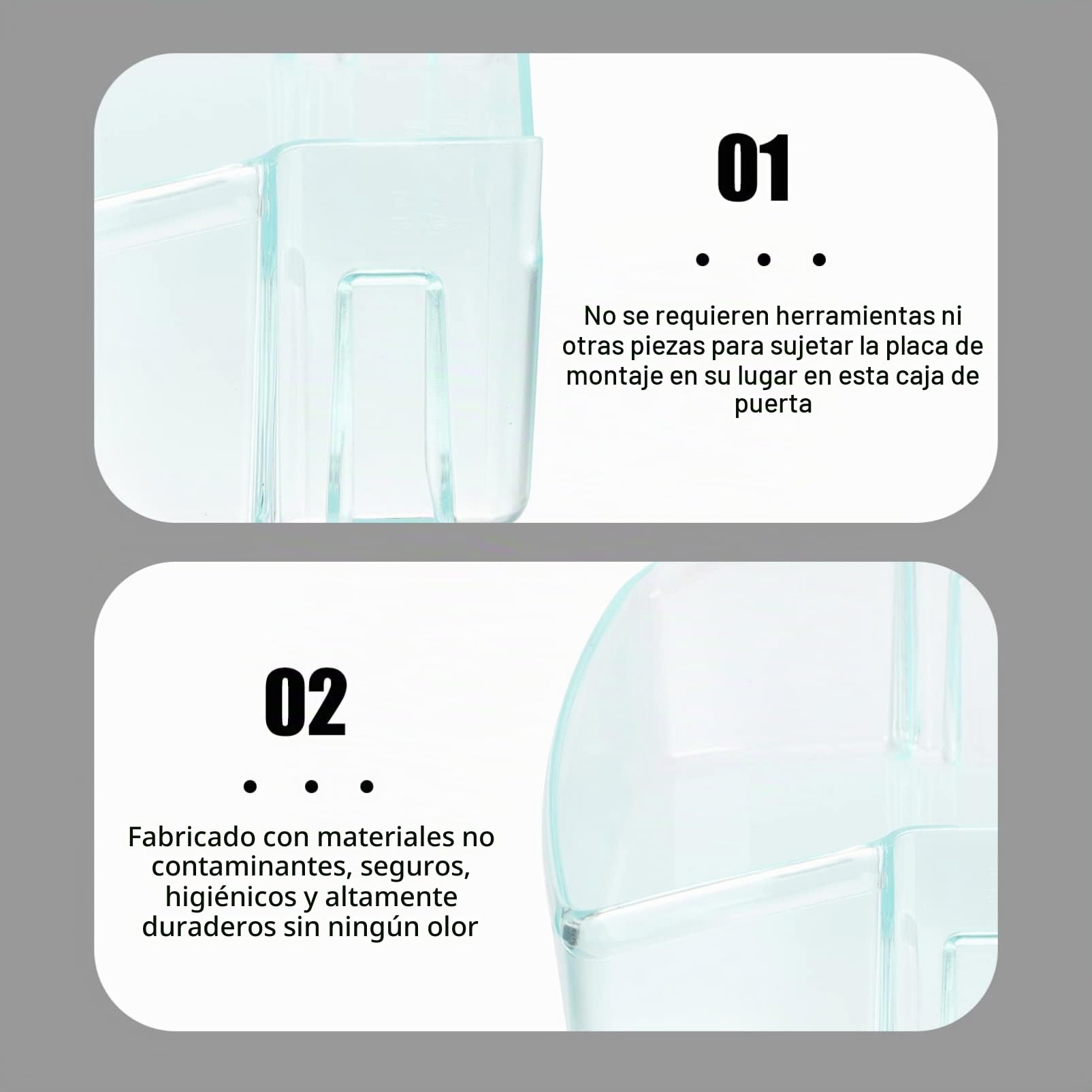 HOMSFOU Organizador Para Nevera Y Puerta Lateral Caja Nevera Para Almacenaje De Alimentos Soporte Para Bolsa De Condimento 7.87 X 4.13 X 2.55 in Accesorio Para Clasificar Frutas Y Verduras
