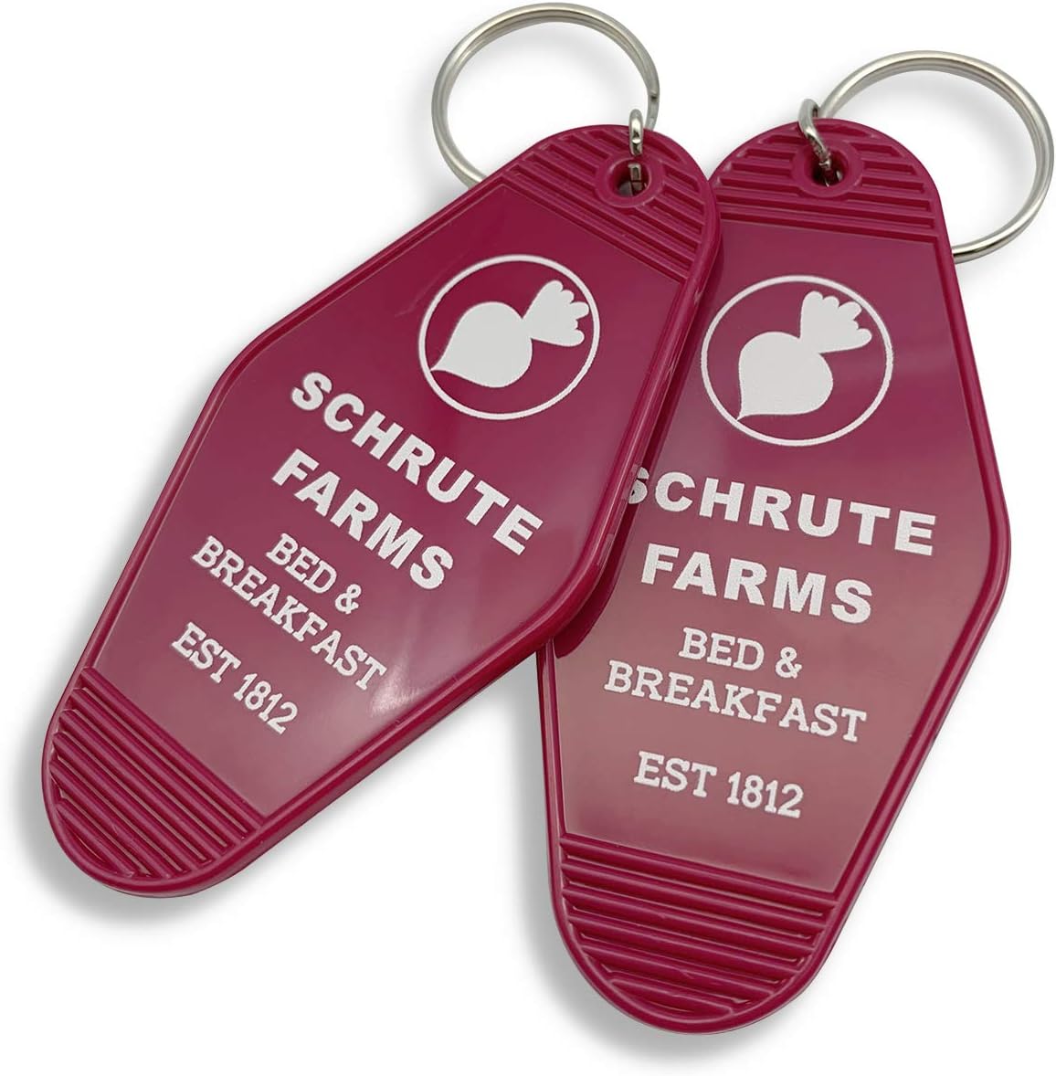 2 Pcs Vintage Key Tag Hotel Motel Keychain