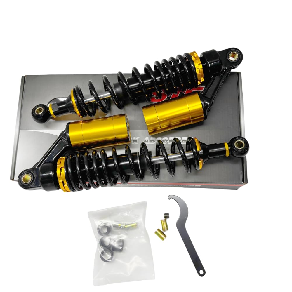 Dreammotion 2pcs 12.99" 330mm Amortisseurs de suspension arrière pour Mini Bike Honda Super Cub 50 70 90 110 Petit Cub DAX ATV Quad Dirt Bike ATV (Couleur or)