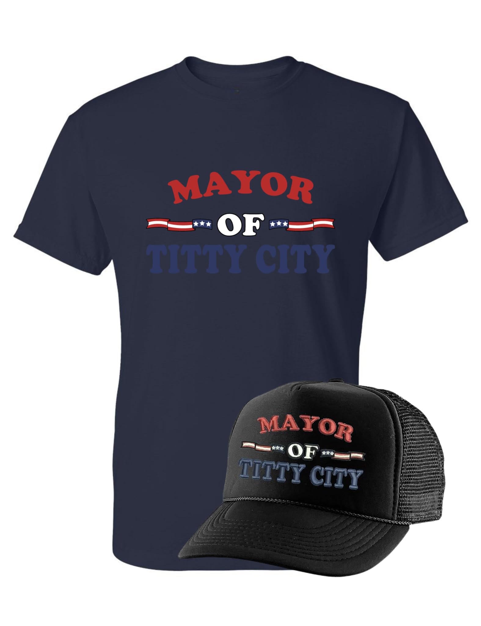 Trucker Hat Mayor of Titty City Funny Snapback Cap