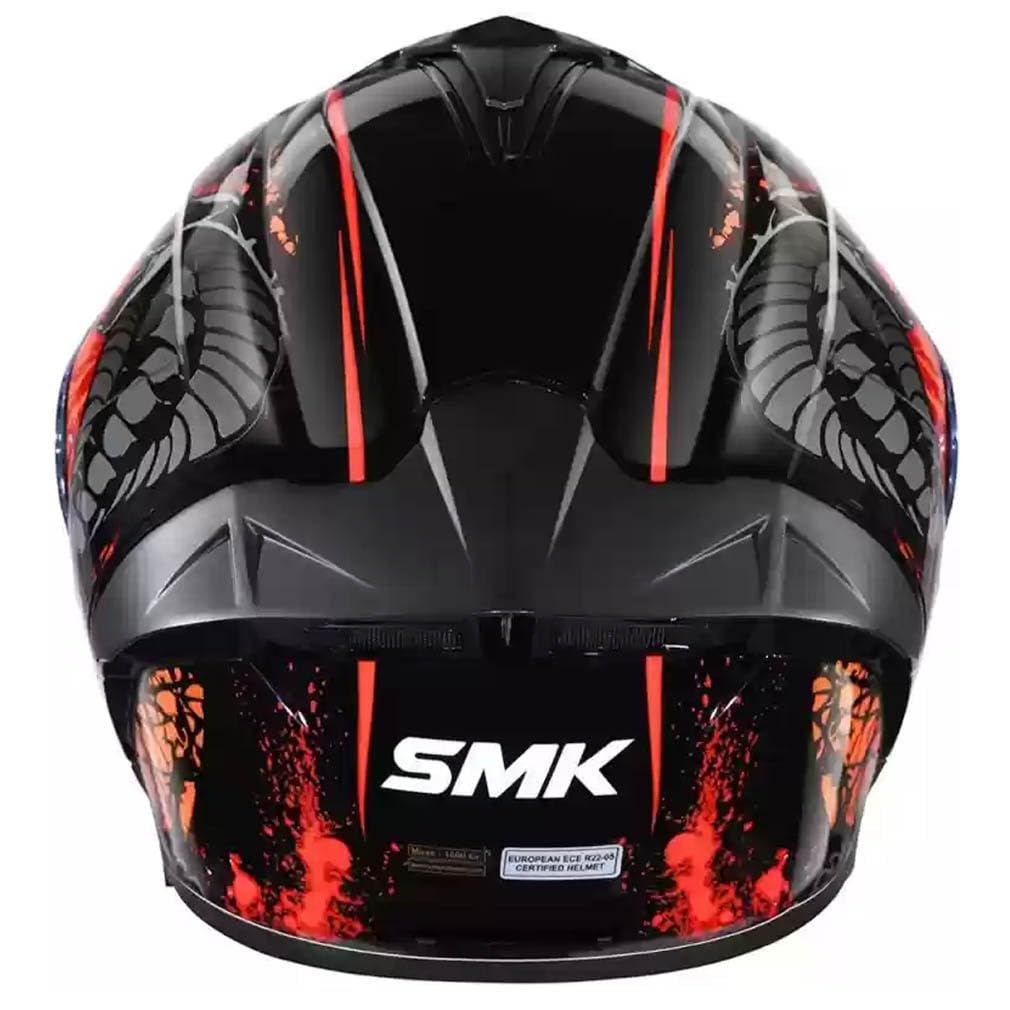 Casco de Moto Integral SMK Typhoon SV Reptile Rojo con Visor Solar - Homologado ECE 22.06 - Designed