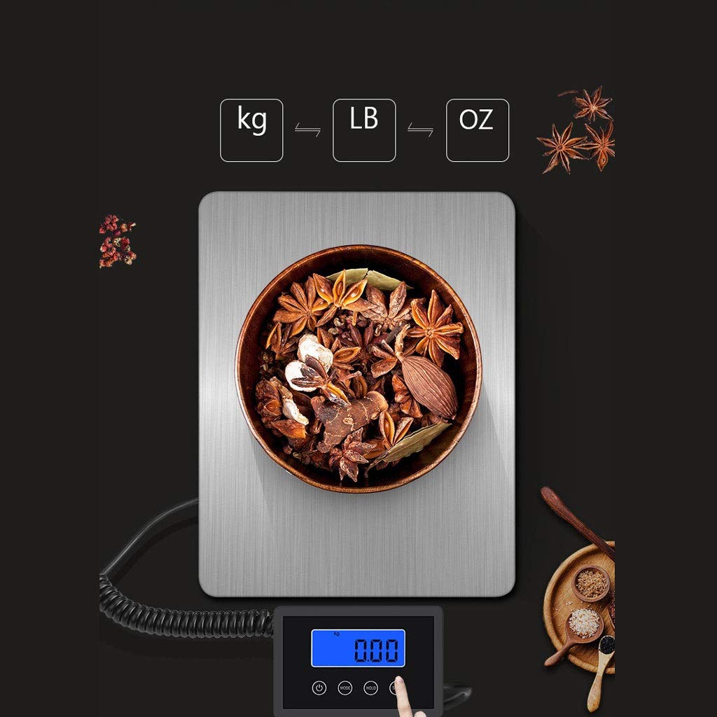 Balance numérique 180 kg 50 g, grande plate-forme de pesée de colis en acier inoxydable LCD, balance de colis d'expédition postale (taille : 180 kg/50 g) (180 kg/50 g)