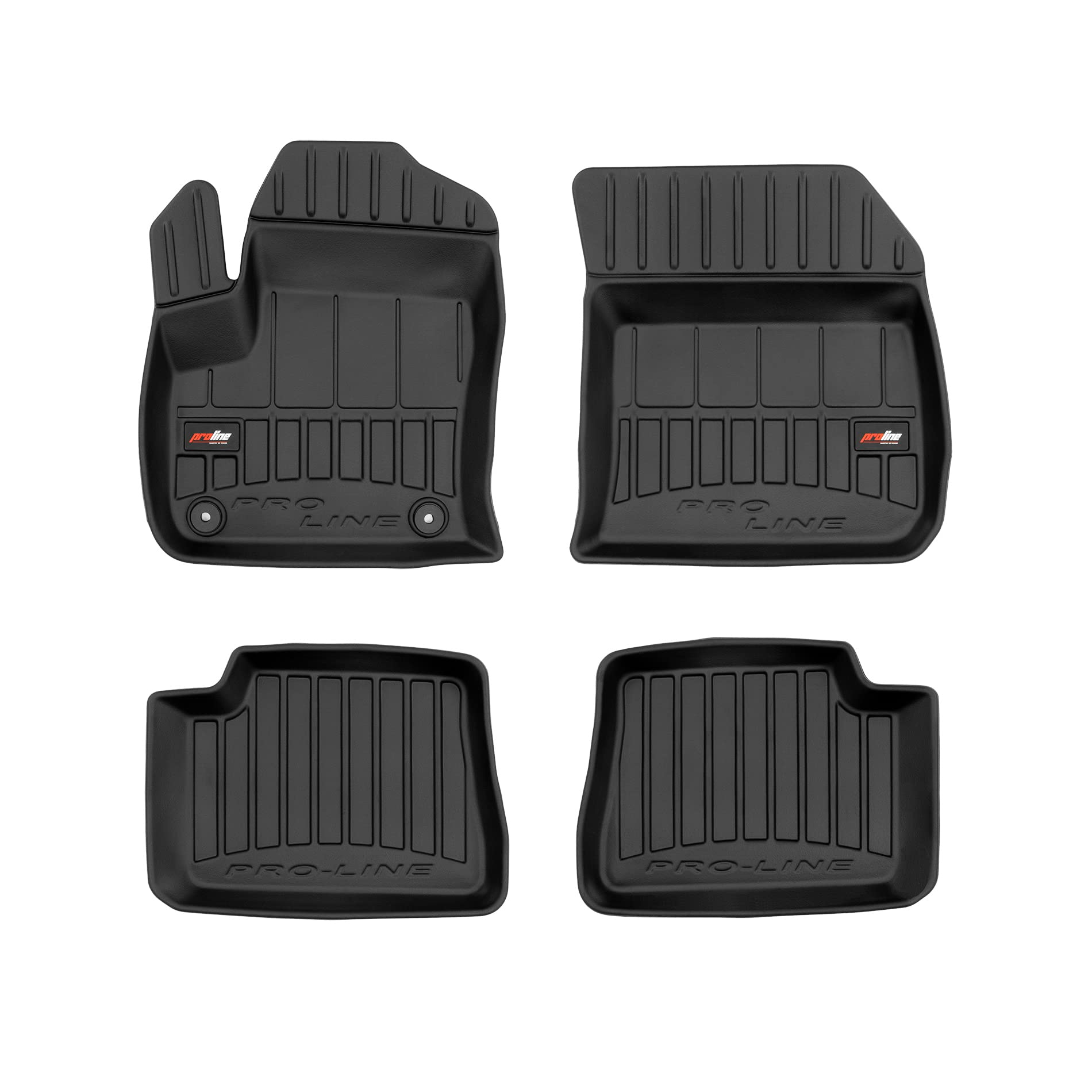 FROGUM ProLine 3D Ekskluzywne korytkowe dywaniki samochodowe gumowe premium do DS 3 Crossback E-Tense od 2018 I Najwyższe ranty
