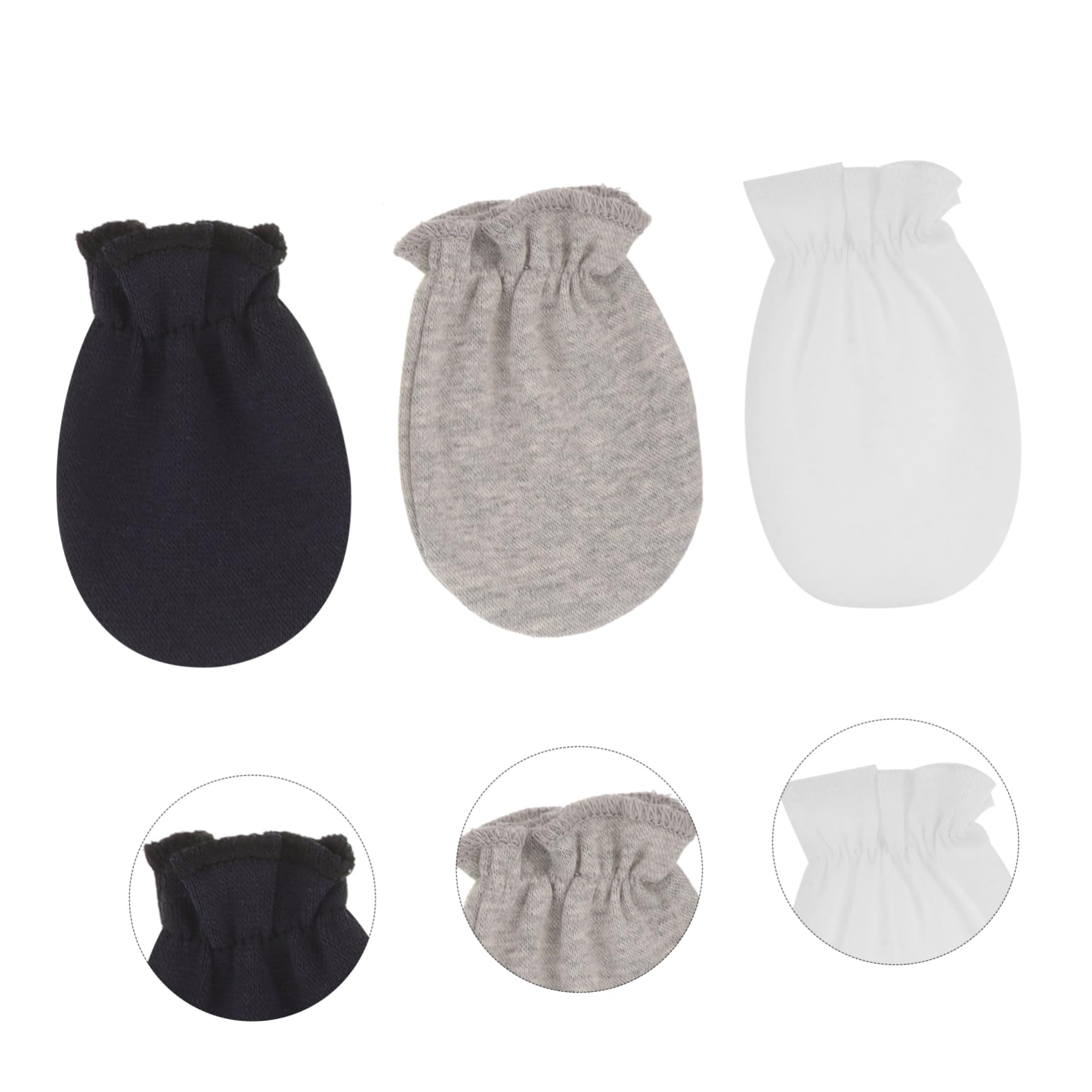 PACKOVE 5sets 3 Pairs Boy Mittens Soft Elastic Scratch Gloves for Boy Girl Breathable Knitted for Daily Use Includes 3pairs*5