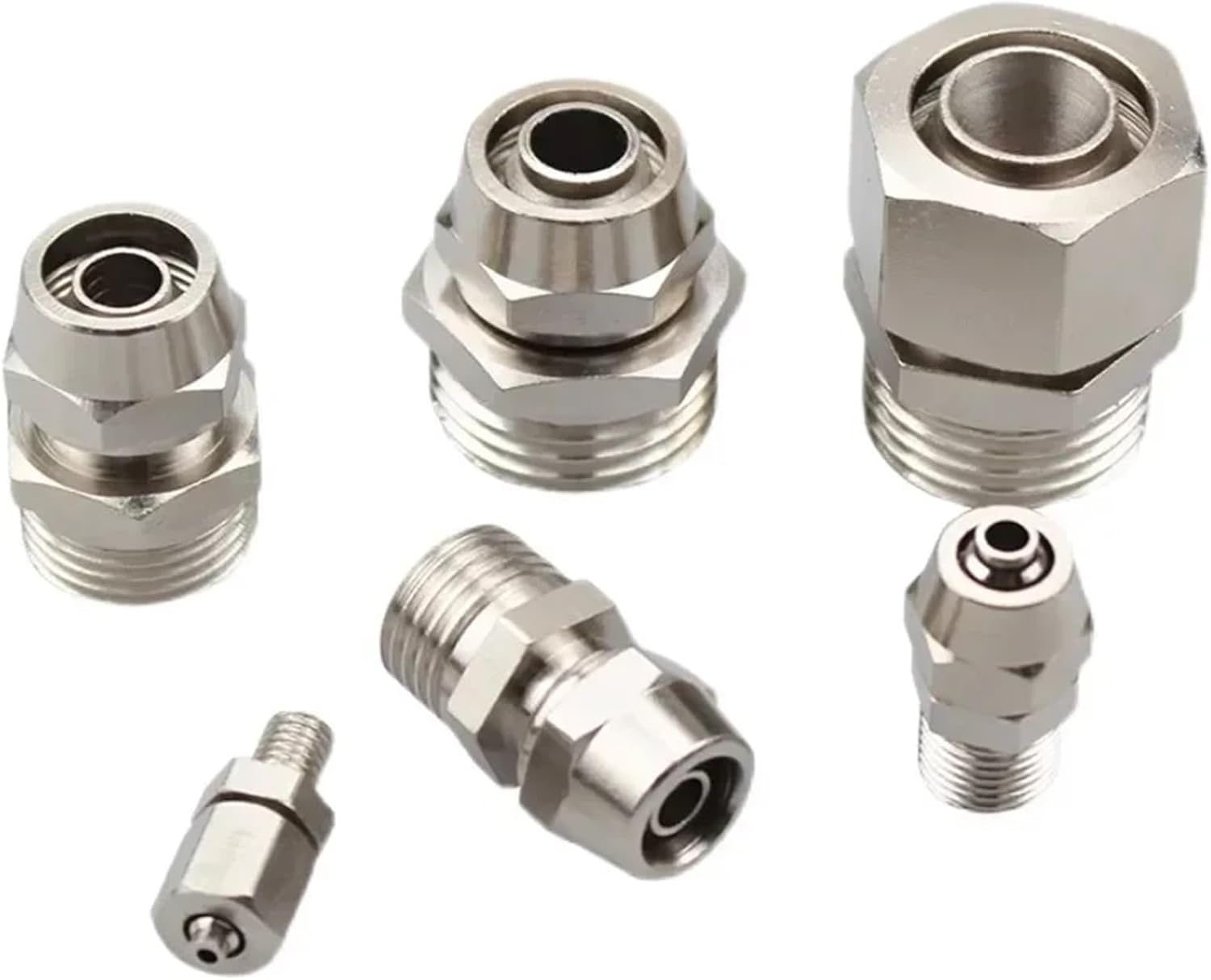 10PCS Metric Fast Twist Joint PC Pneumatic Fittings PC 4-M5 M6 M8 M10 M12 Thread Trachea Quick Screw Connector For hose Tube (Color : PC8-M12x1.25, Size : 10 PCS)