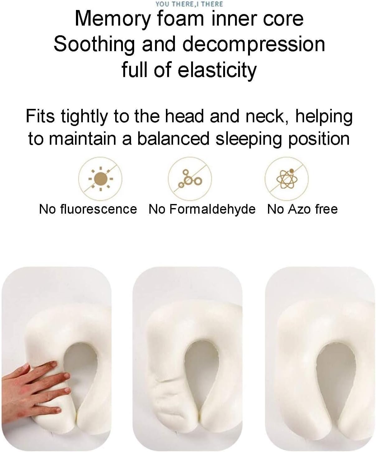 Travel Pillow 100% Pure Memory Foam Neck Pillow for Airplanes, Comfortable and Breathable Cover Machine Washable, Lightweight for Children Kids Plane Travel Home Office Use (Color : D)